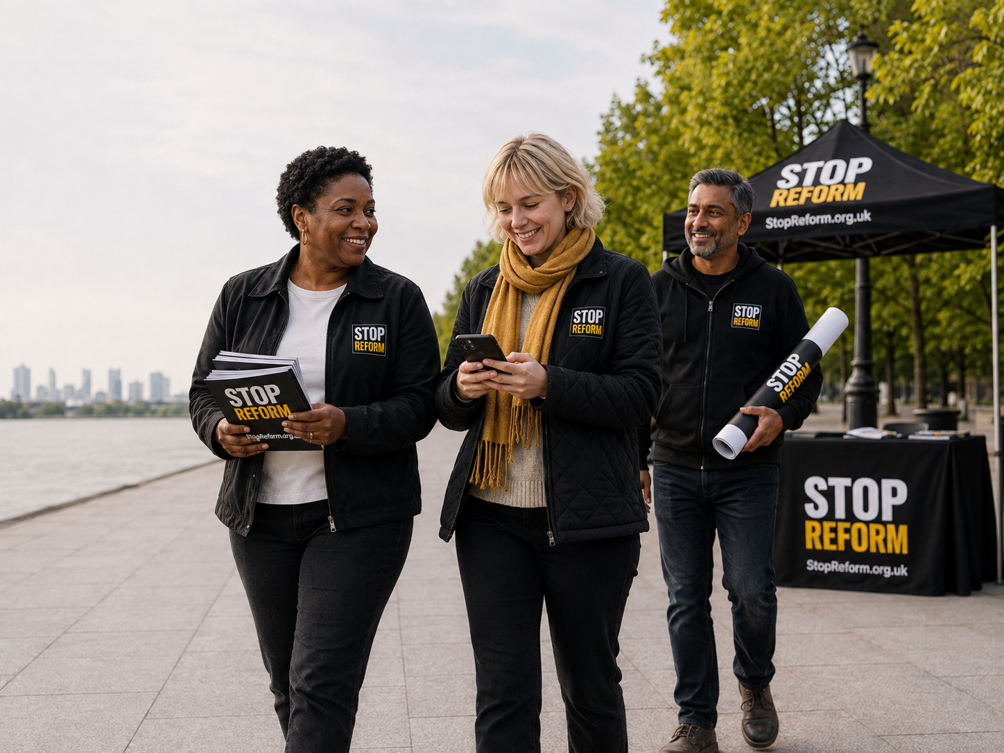 Stop Reform leafletting team