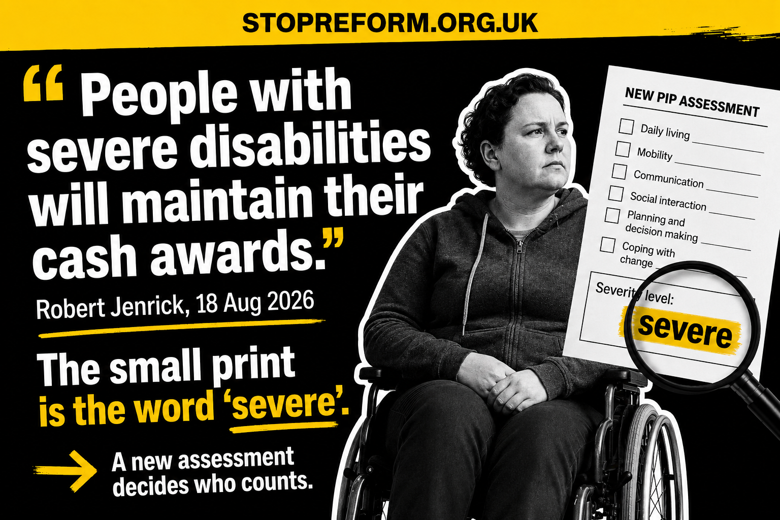 Reform say disabled people are protected. Read the small print.